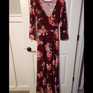 Maternity faux wrap dress